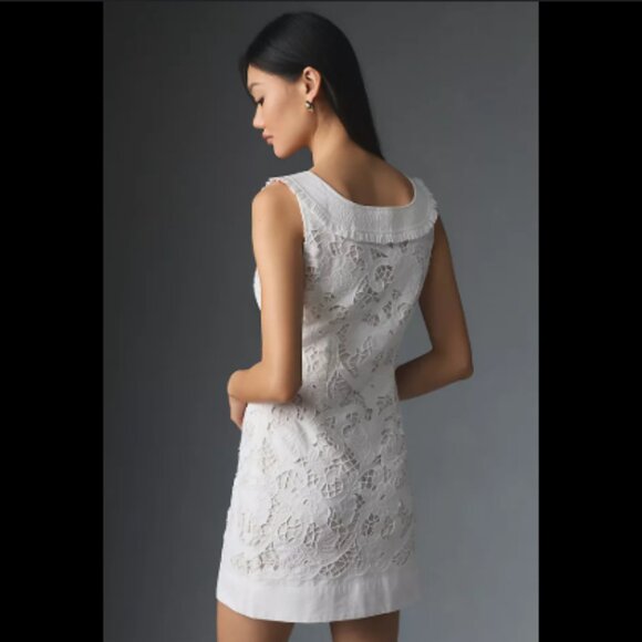 Brand New Vineet Bahl Sleeveless Lace Collared Dress - Picture 2 of 10